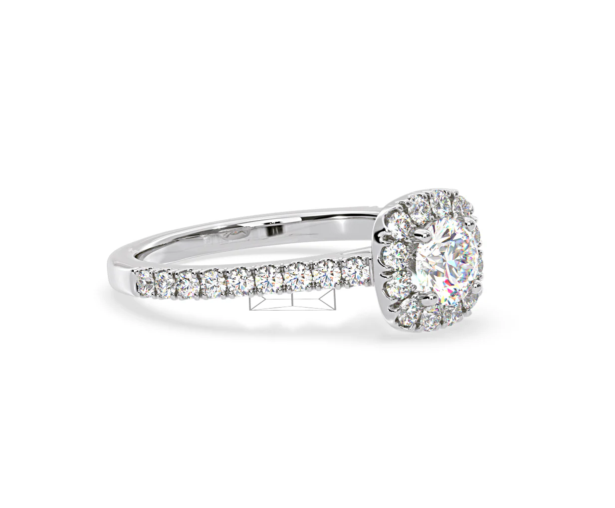 Elizabeth Diamond Halo Engagement Ring in Platinum 1.00ct G/VS2 - Image 77