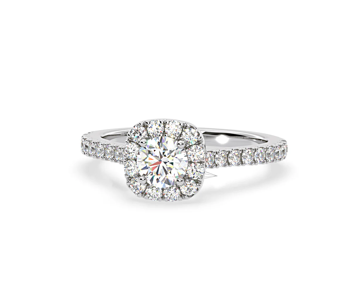 Elizabeth GIA Diamond Halo Engagement Ring in Platinum 1.30ct G/VS2 - Image 10