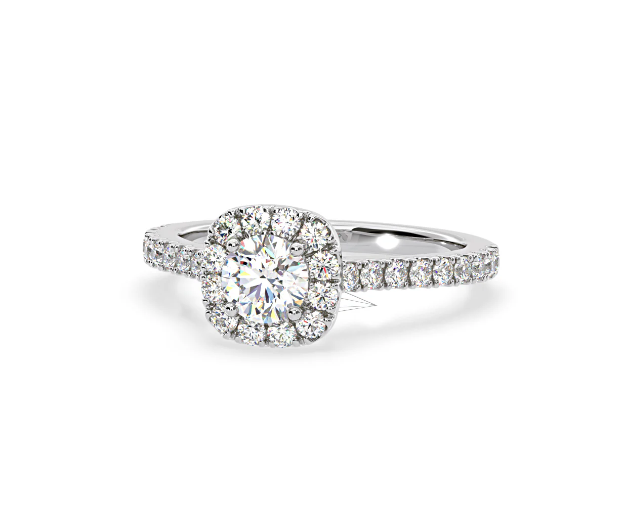 Elizabeth GIA Diamond Halo Engagement Ring in Platinum 1.30ct G/VS2 - Image 11