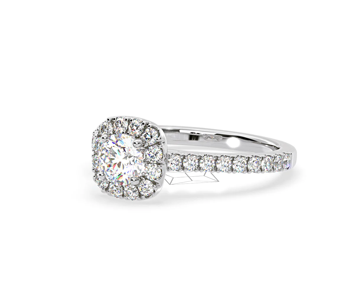 Elizabeth GIA Diamond Halo Engagement Ring in Platinum 1.30ct G/VS2 - Image 15