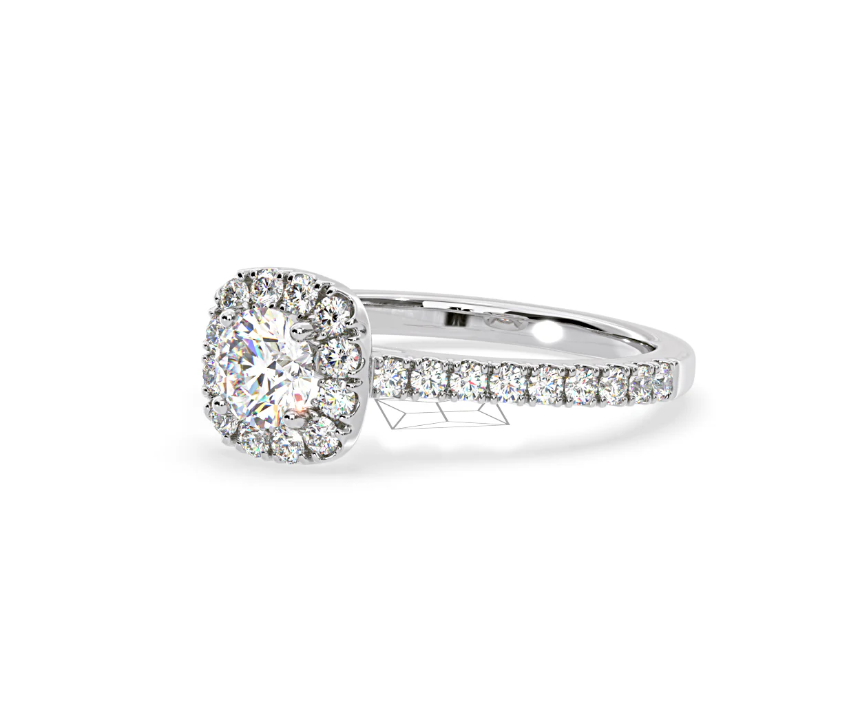 Elizabeth GIA Diamond Halo Engagement Ring in Platinum 1.30ct G/VS2 - Image 16