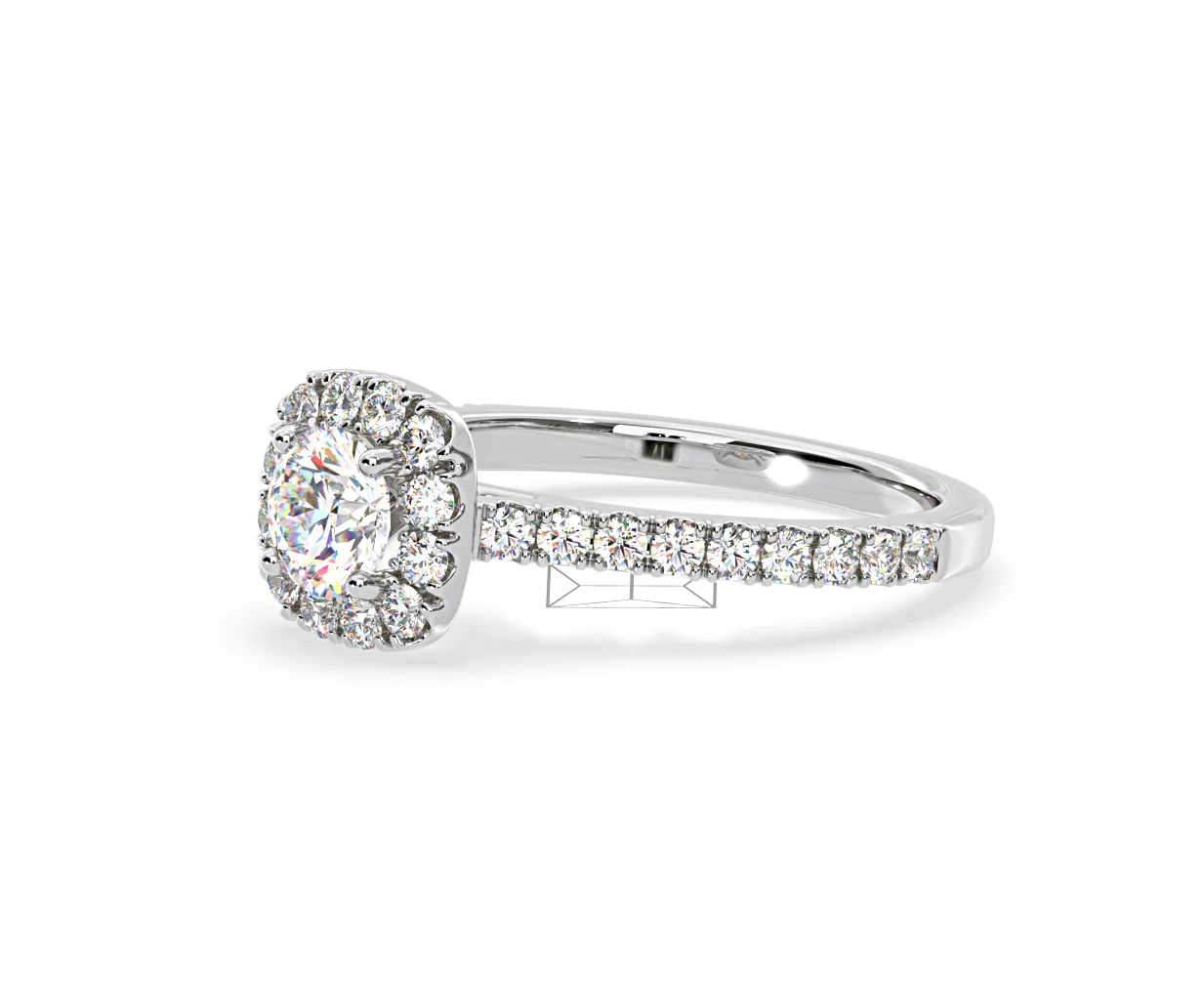 Elizabeth GIA Diamond Halo Engagement Ring in Platinum 1.30ct G/VS2 - Image 18