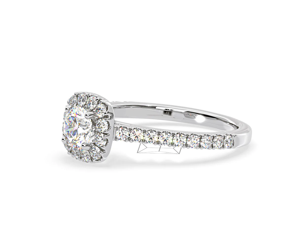 Elizabeth GIA Diamond Halo Engagement Ring in Platinum 1.30ct G/VS2 - Image 19