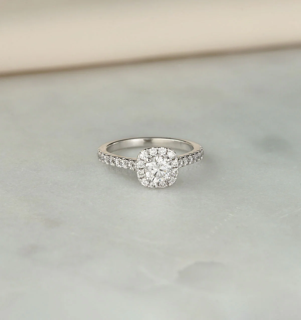 Elizabeth GIA Diamond Halo Engagement Ring in Platinum 1.30ct G/VS2 - Image 6
