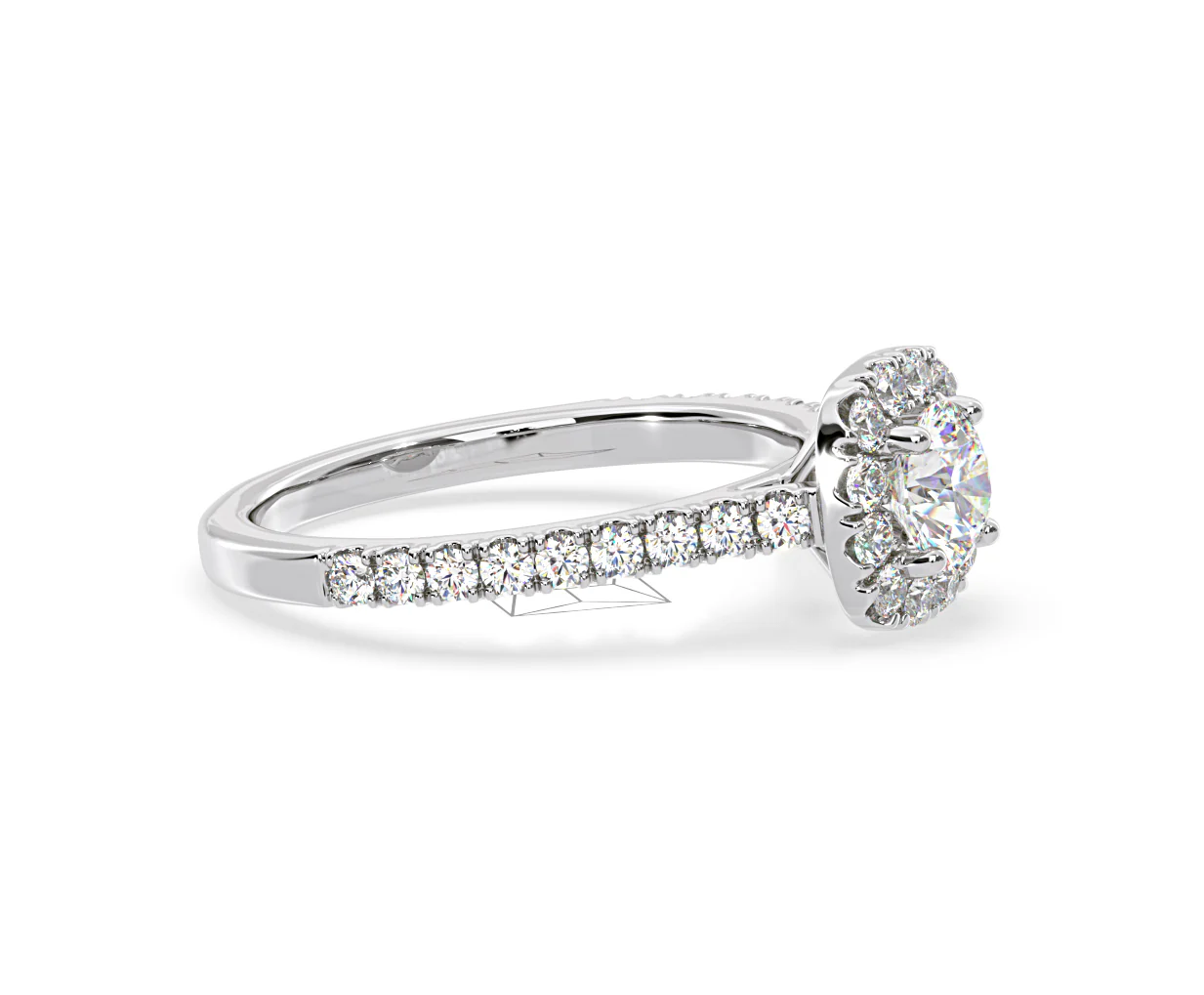 Elizabeth GIA Diamond Halo Engagement Ring in Platinum 1.30ct G/VS2 - Image 73