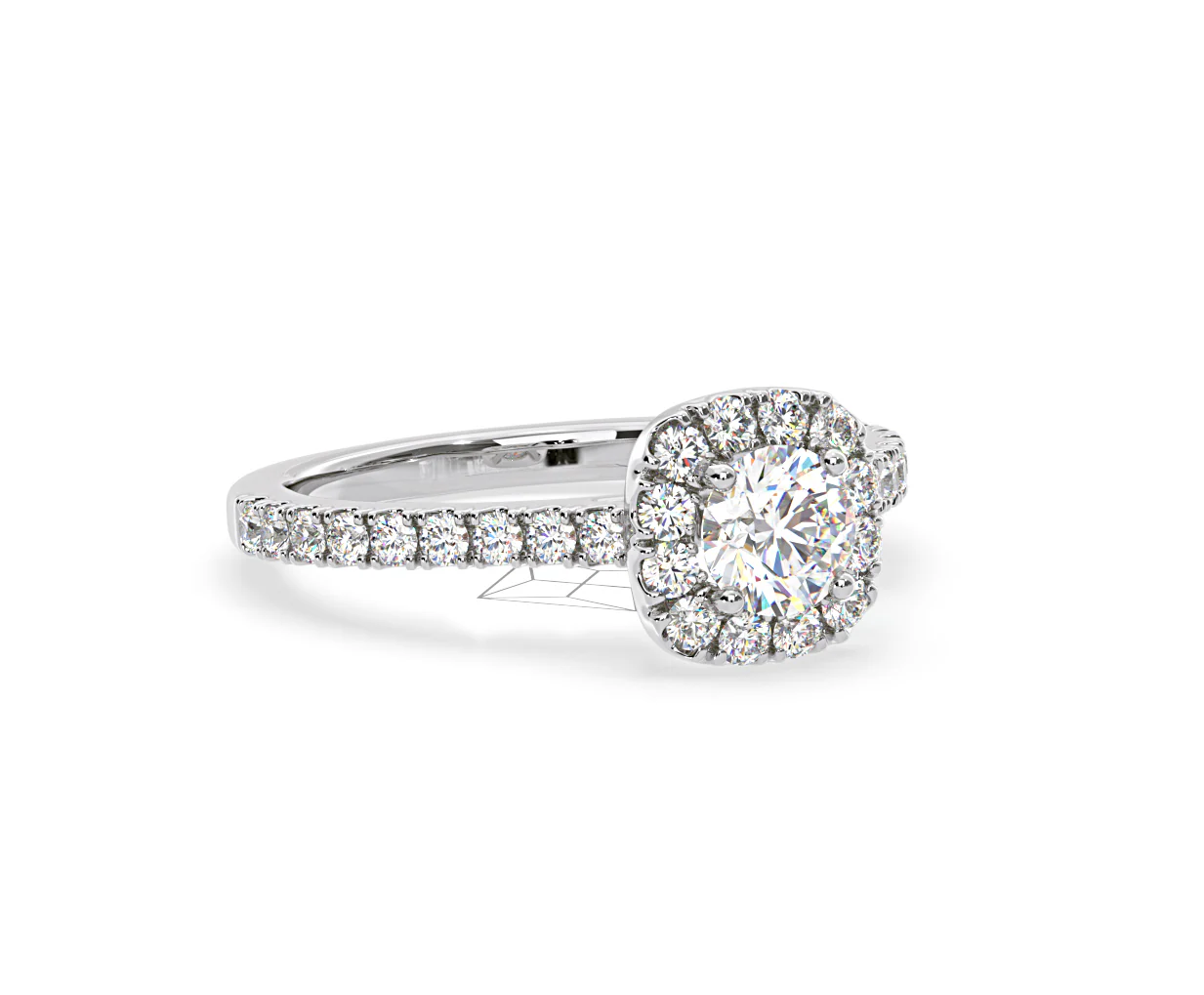 Elizabeth GIA Diamond Halo Engagement Ring in Platinum 1.30ct G/VS2 - Image 81