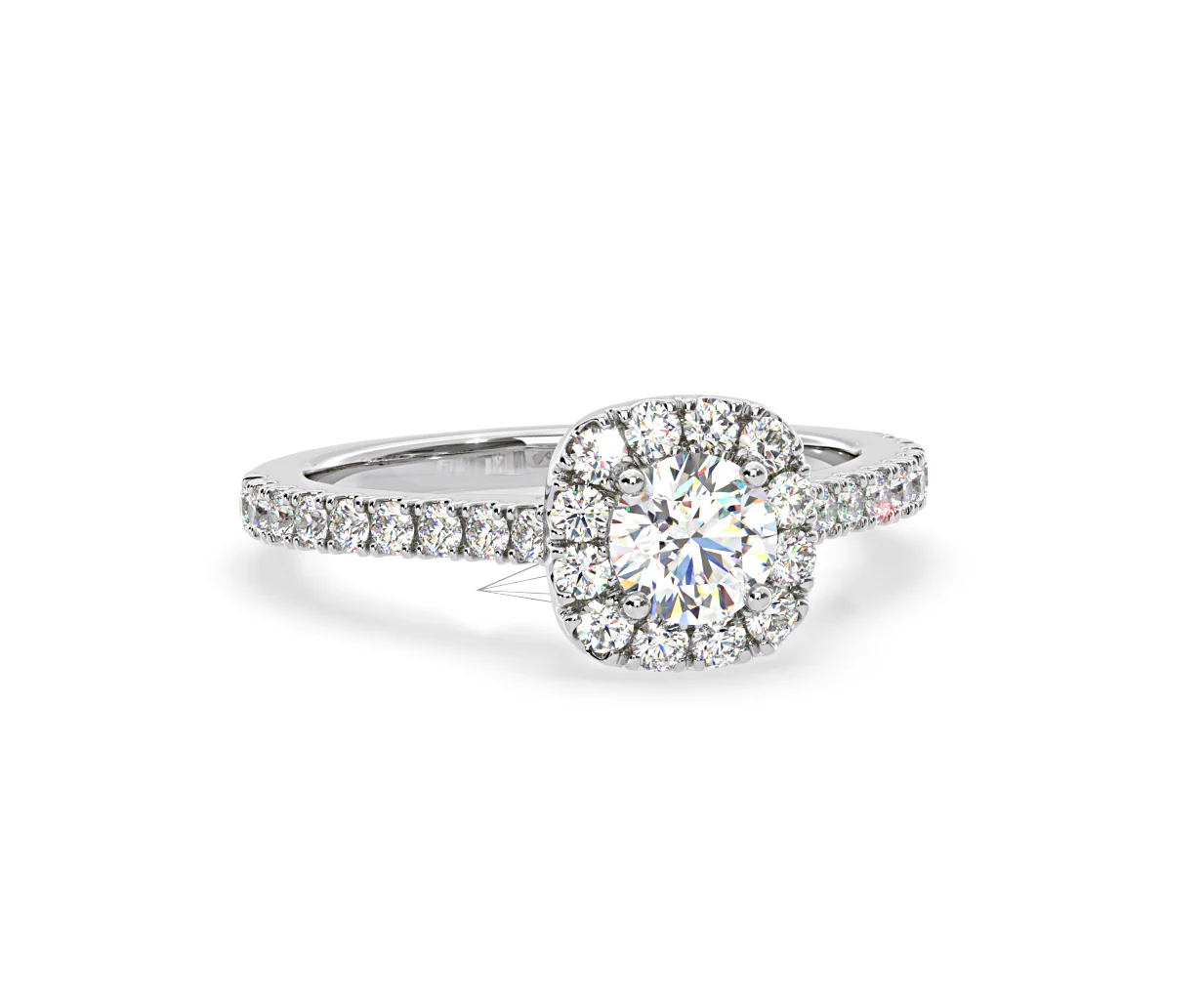 Elizabeth GIA Diamond Halo Engagement Ring in Platinum 1.30ct G/VS2 - Image 84