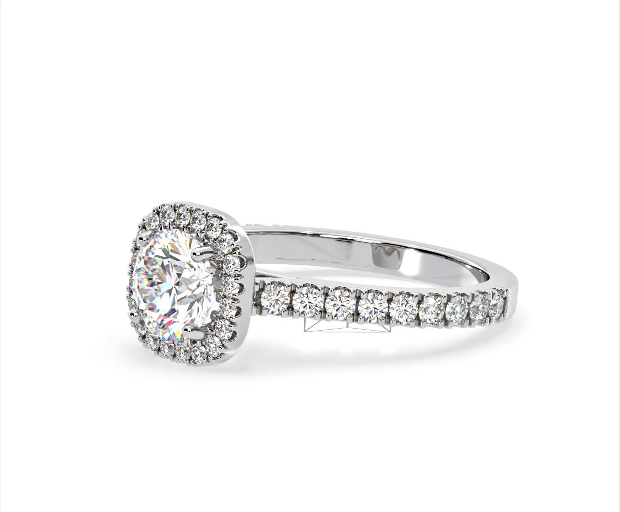 Elizabeth GIA Diamond Halo Engagement Ring in Platinum 1.50ct G/SI1 - Image 17