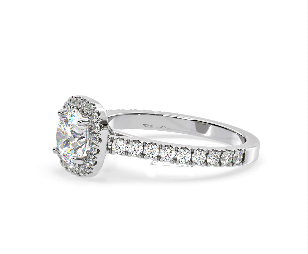Elizabeth GIA Diamond Halo Engagement Ring in Platinum 1.50ct G/SI1 - Image 20