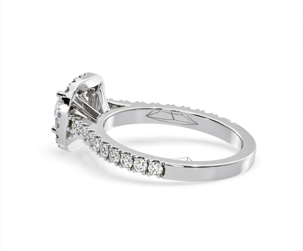 Elizabeth GIA Diamond Halo Engagement Ring in Platinum 1.50ct G/SI1 - Image 33