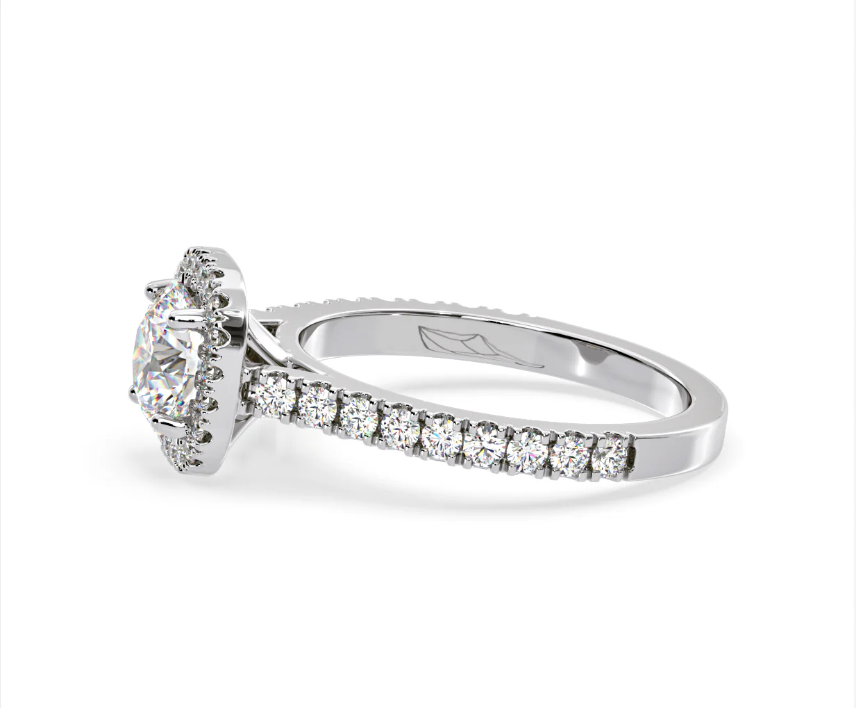 Elizabeth GIA Diamond Halo Engagement Ring in Platinum 1.50ct G/SI2 - Image 24