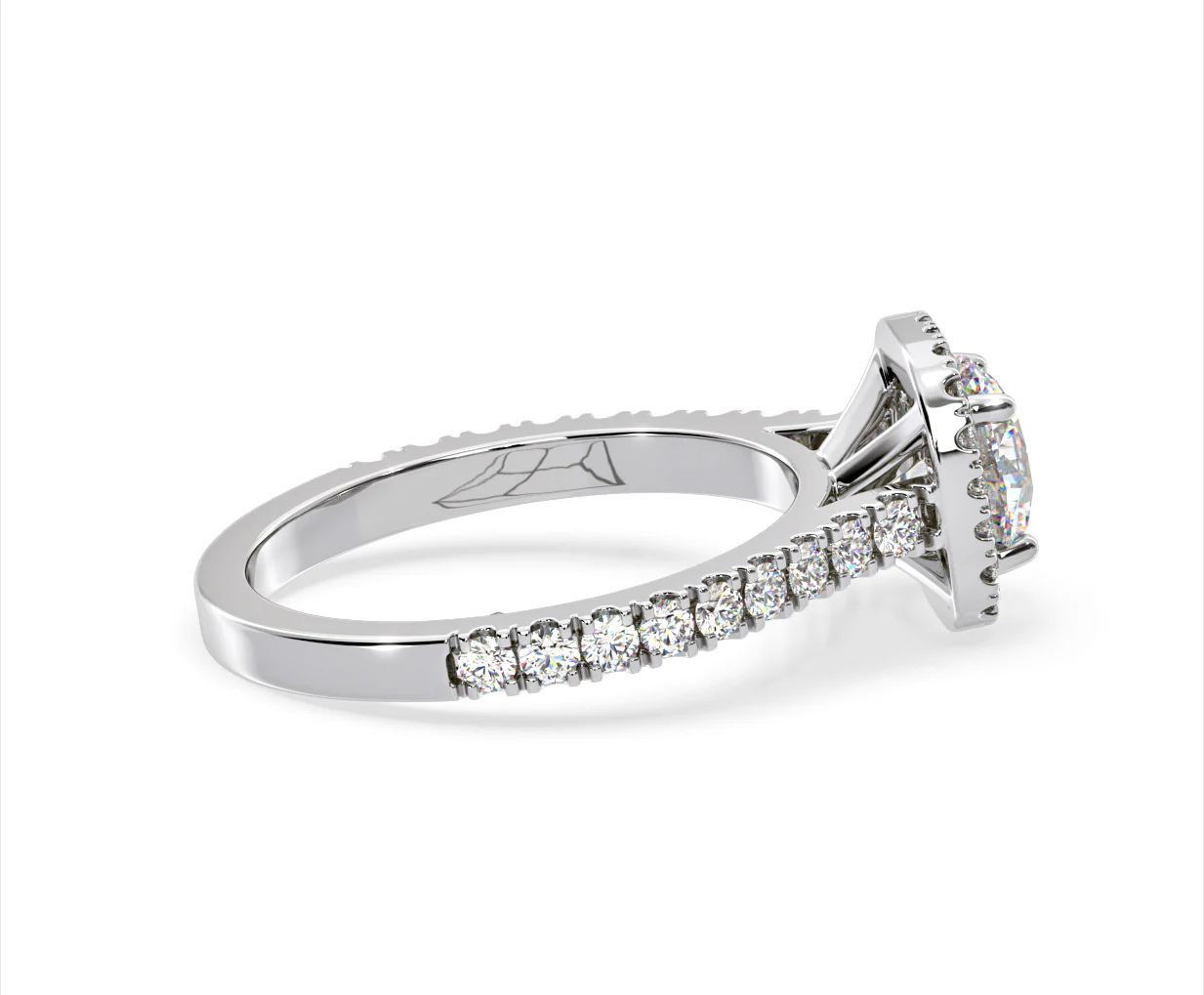 Elizabeth GIA Diamond Halo Engagement Ring in Platinum 1.50ct G/SI2 - Image 64