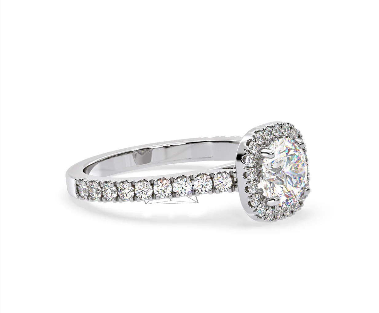 Elizabeth GIA Diamond Halo Engagement Ring in Platinum 1.50ct G/SI2 - Image 75