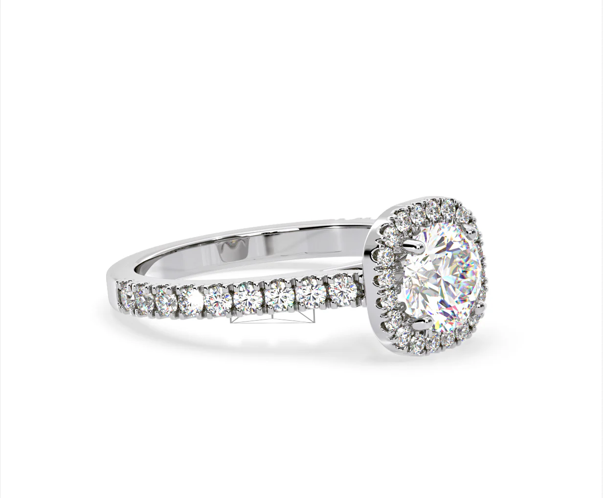 Elizabeth GIA Diamond Halo Engagement Ring in Platinum 1.50ct G/SI2 - Image 76
