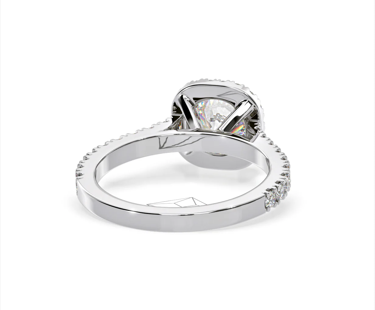 Elizabeth Lab Diamond Halo Engagement Ring 18K White Gold 1.70ct F/VS1 - Image 50