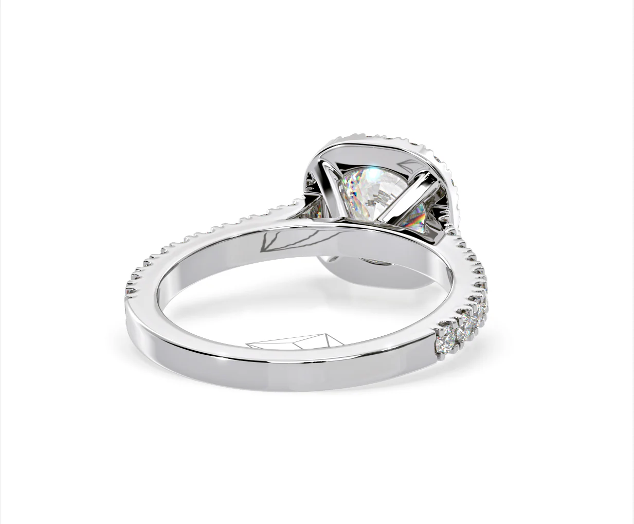 Elizabeth Lab Diamond Halo Engagement Ring 18K White Gold 1.70ct F/VS1 - Image 51