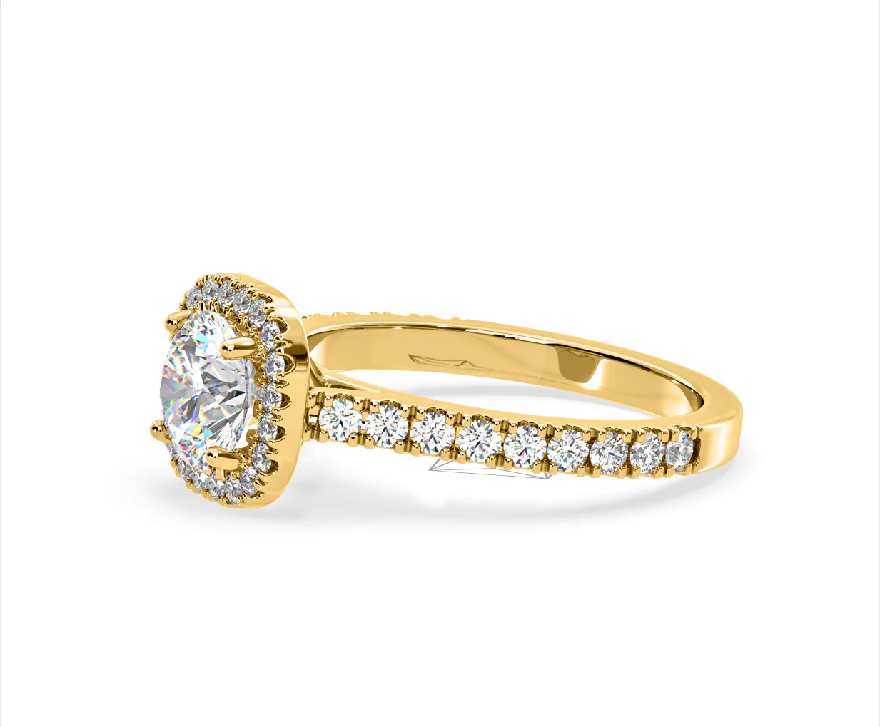 Elizabeth Lab Diamond Halo Engagement Ring in 18K Gold 2.00ct F/VS1 - Image 20
