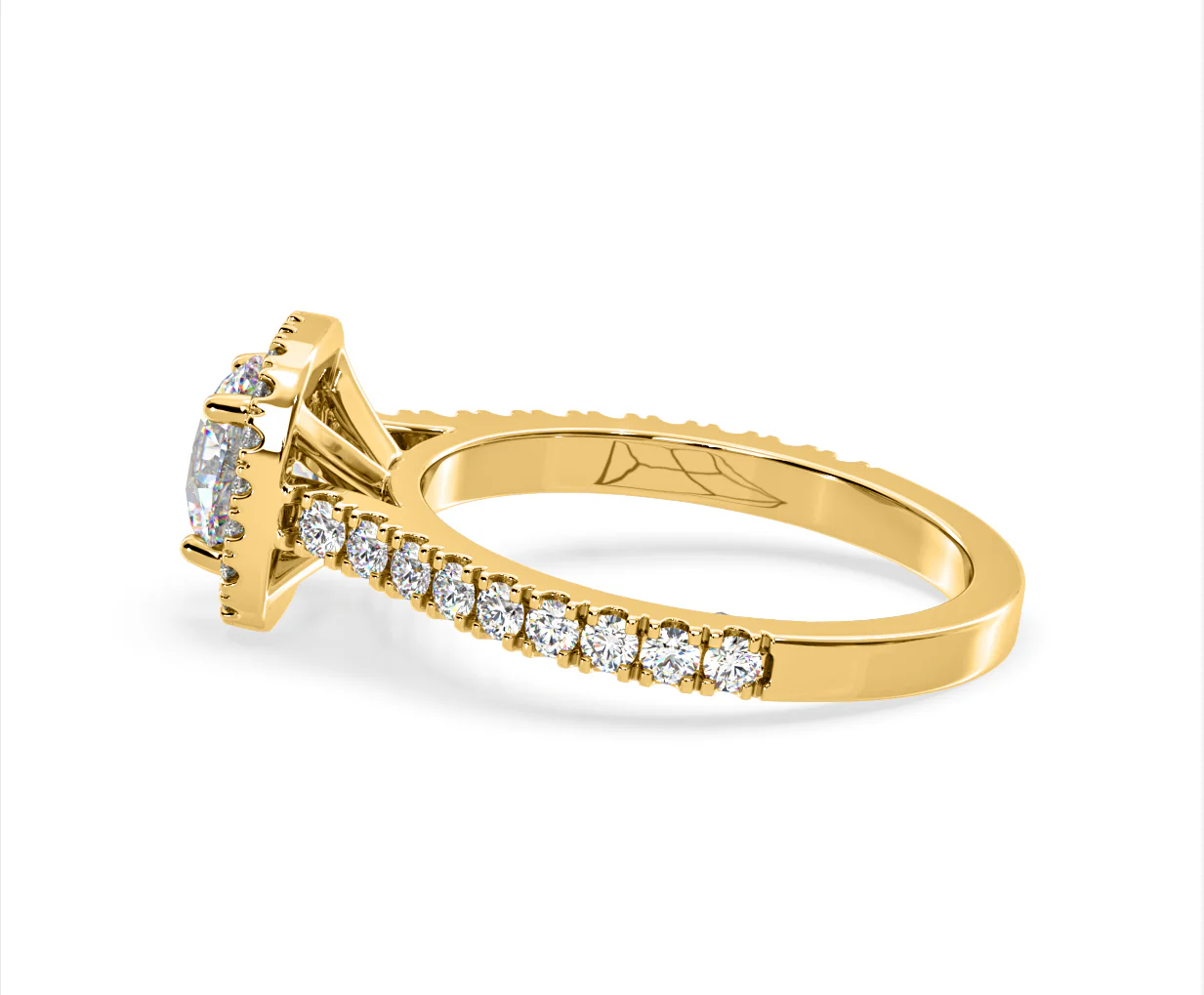 Elizabeth Lab Diamond Halo Engagement Ring in 18K Gold 2.00ct F/VS1 - Image 29
