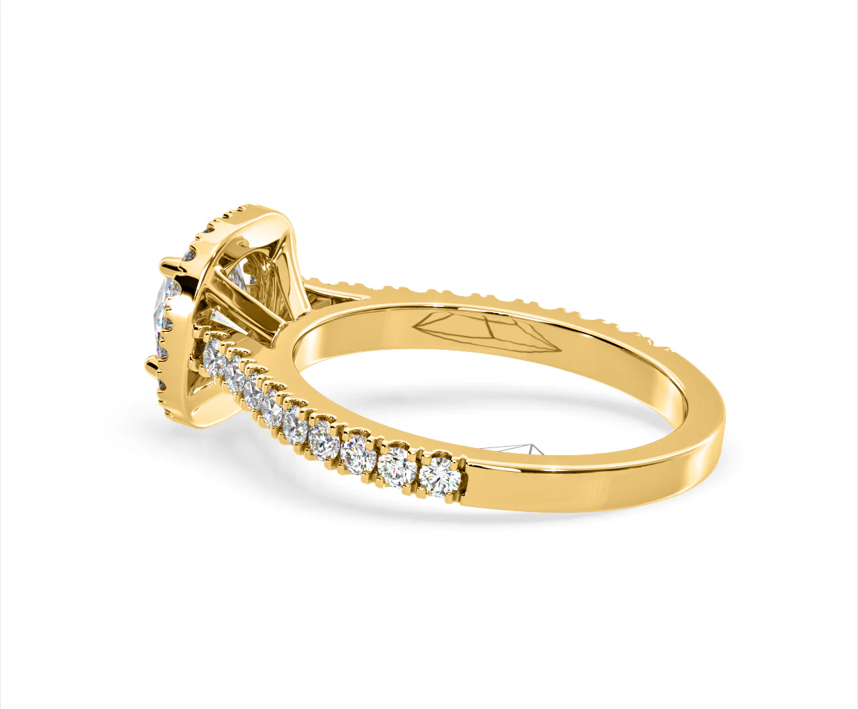 Elizabeth Lab Diamond Halo Engagement Ring in 18K Gold 2.00ct F/VS1 - Image 33