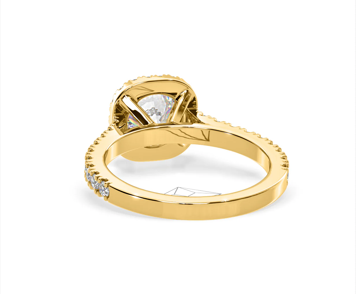 Elizabeth Lab Diamond Halo Engagement Ring in 18K Gold 2.00ct F/VS1 - Image 43