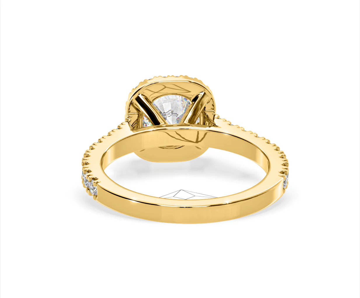 Elizabeth Lab Diamond Halo Engagement Ring in 18K Gold 2.00ct F/VS1 - Image 45