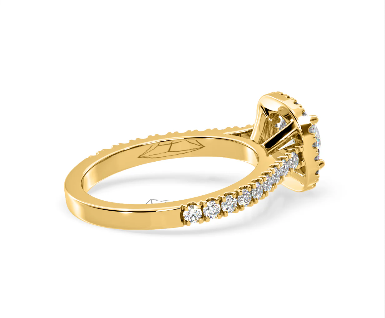 Elizabeth Lab Diamond Halo Engagement Ring in 18K Gold 2.00ct F/VS1 - Image 60