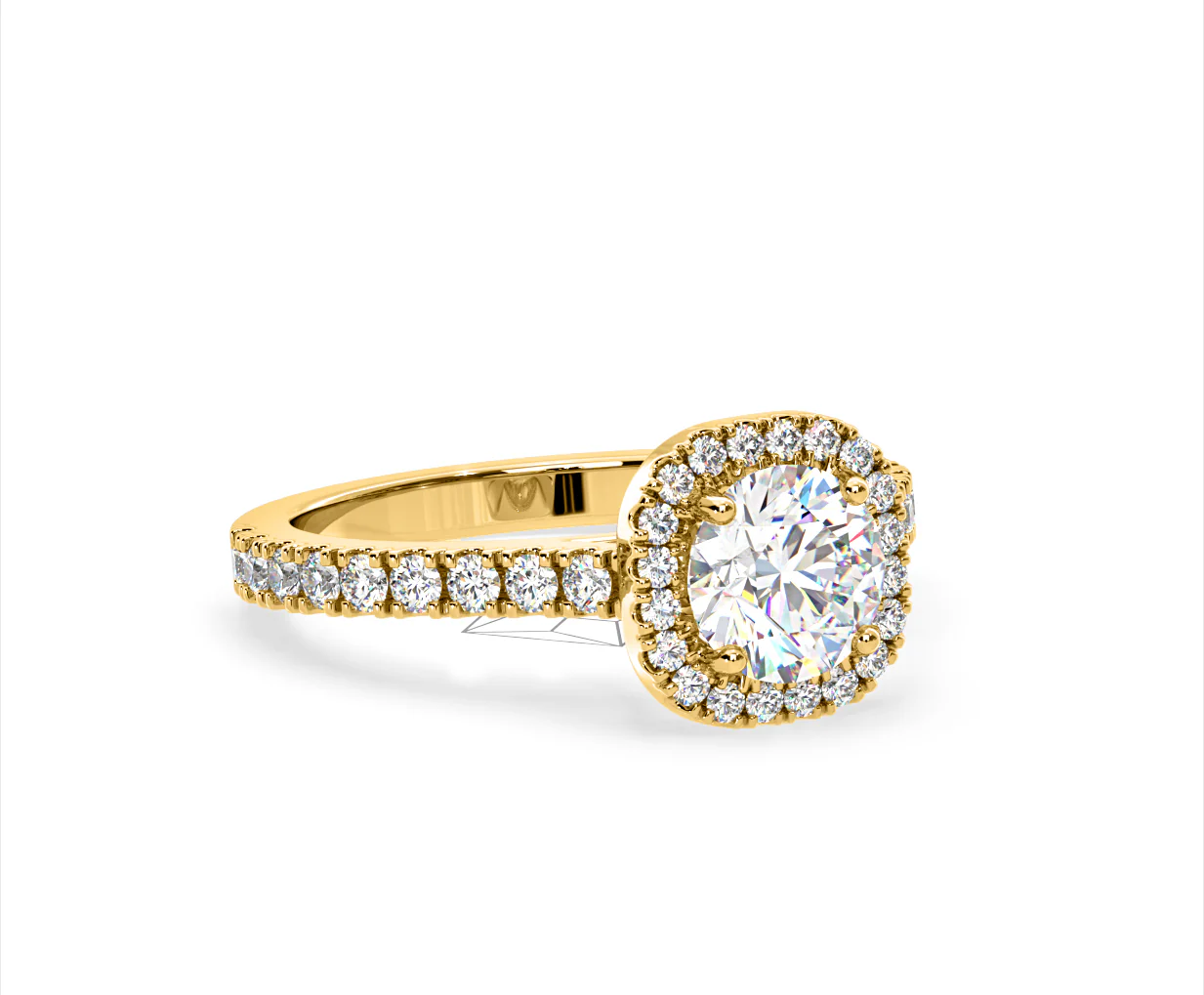 Elizabeth Lab Diamond Halo Engagement Ring in 18K Gold 2.00ct F/VS1 - Image 80