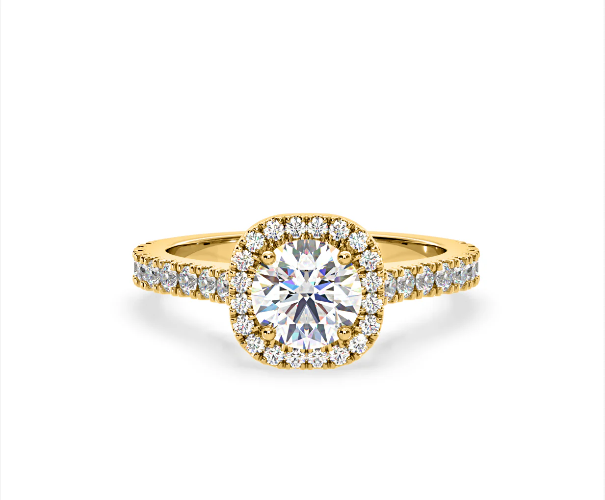 Elizabeth Lab Diamond Halo Engagement Ring in 18K Gold 2.00ct F/VS1 - Image 86