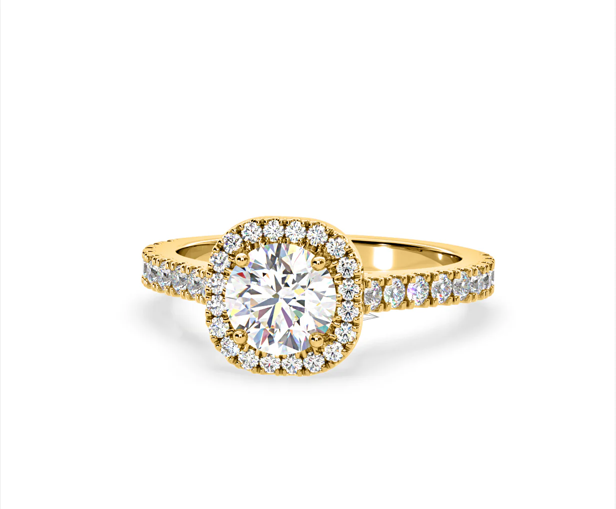 Elizabeth Lab Diamond Halo Engagement Ring in 18K Gold 2.00ct F/VS1 - Image 9