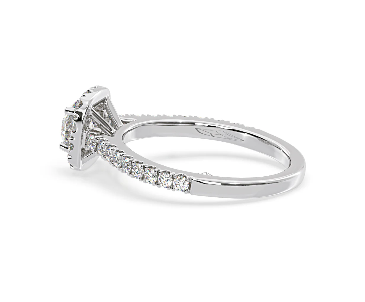 Elizabeth Lab Diamond Halo Engagement Ring in Platinum 1.00ct F/VS1 - Image 32