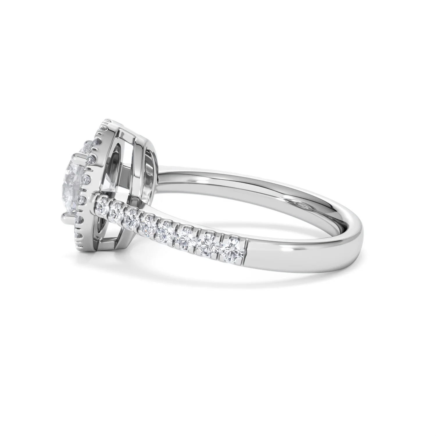 Ella Halo Lab Diamond Engagement Ring IGI 1.30ct F/VS1 18K White Gold - Image 66