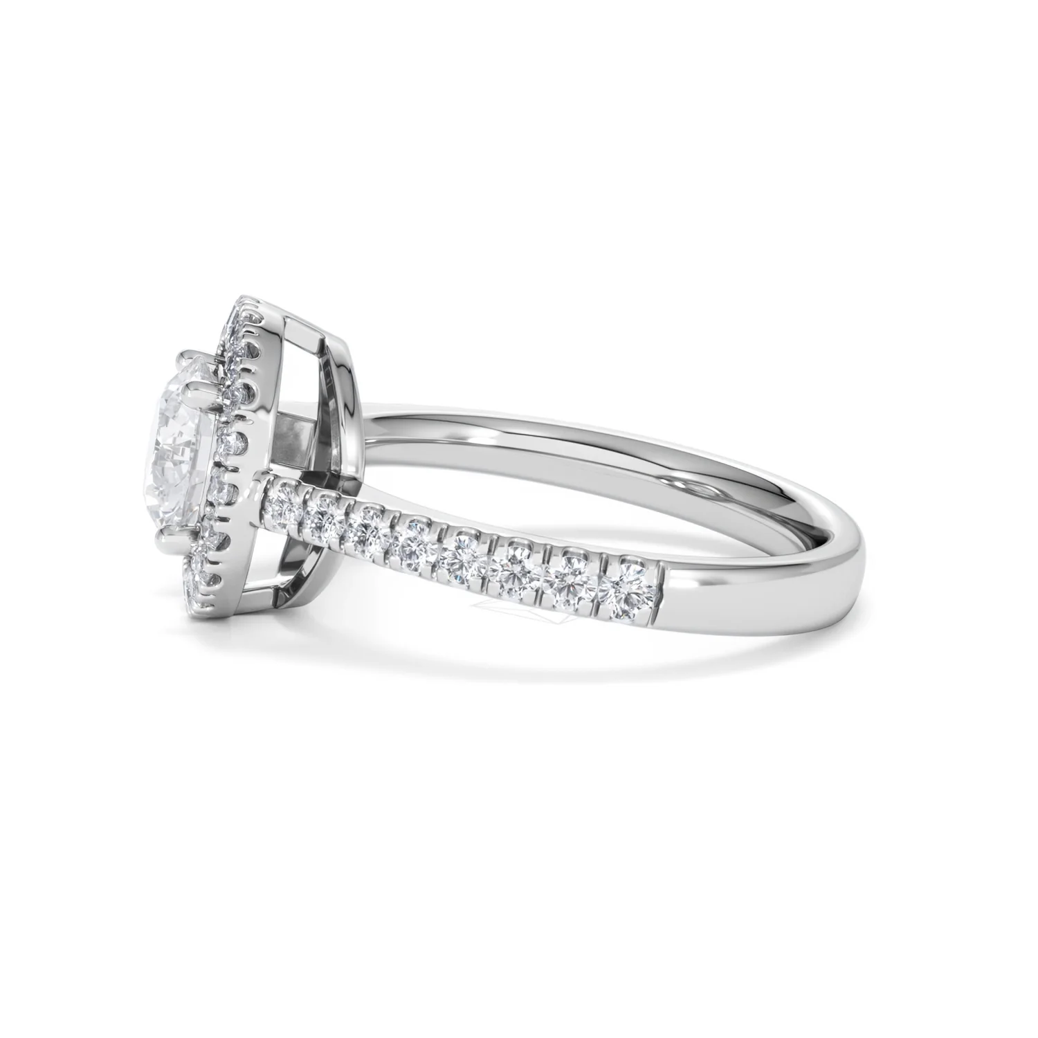 Ella Halo Lab Diamond Engagement Ring IGI 1.30ct F/VS1 18K White Gold - Image 69