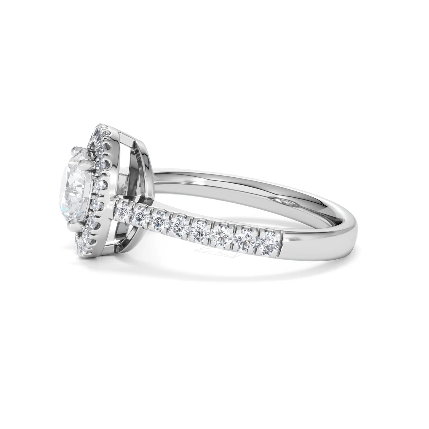 Ella Halo Lab Diamond Engagement Ring IGI 1.30ct F/VS1 18K White Gold - Image 70