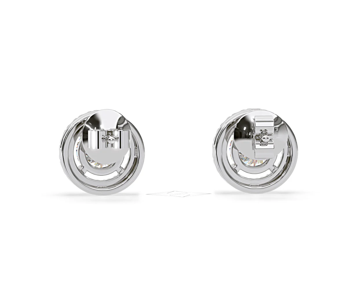 Ella Lab Diamond Halo Earrings 2.45ct in 18K White Gold F/VS1 - Image 45