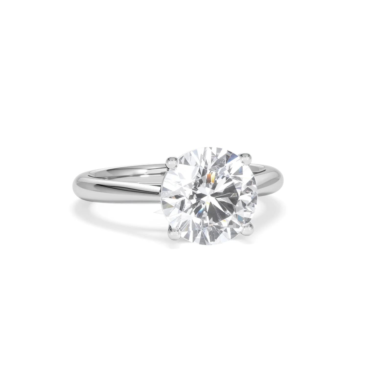 Elysia 3.00ct Lab Diamond Round Cut Engagement Ring in 18K White Gold G/VS1 - Image 12