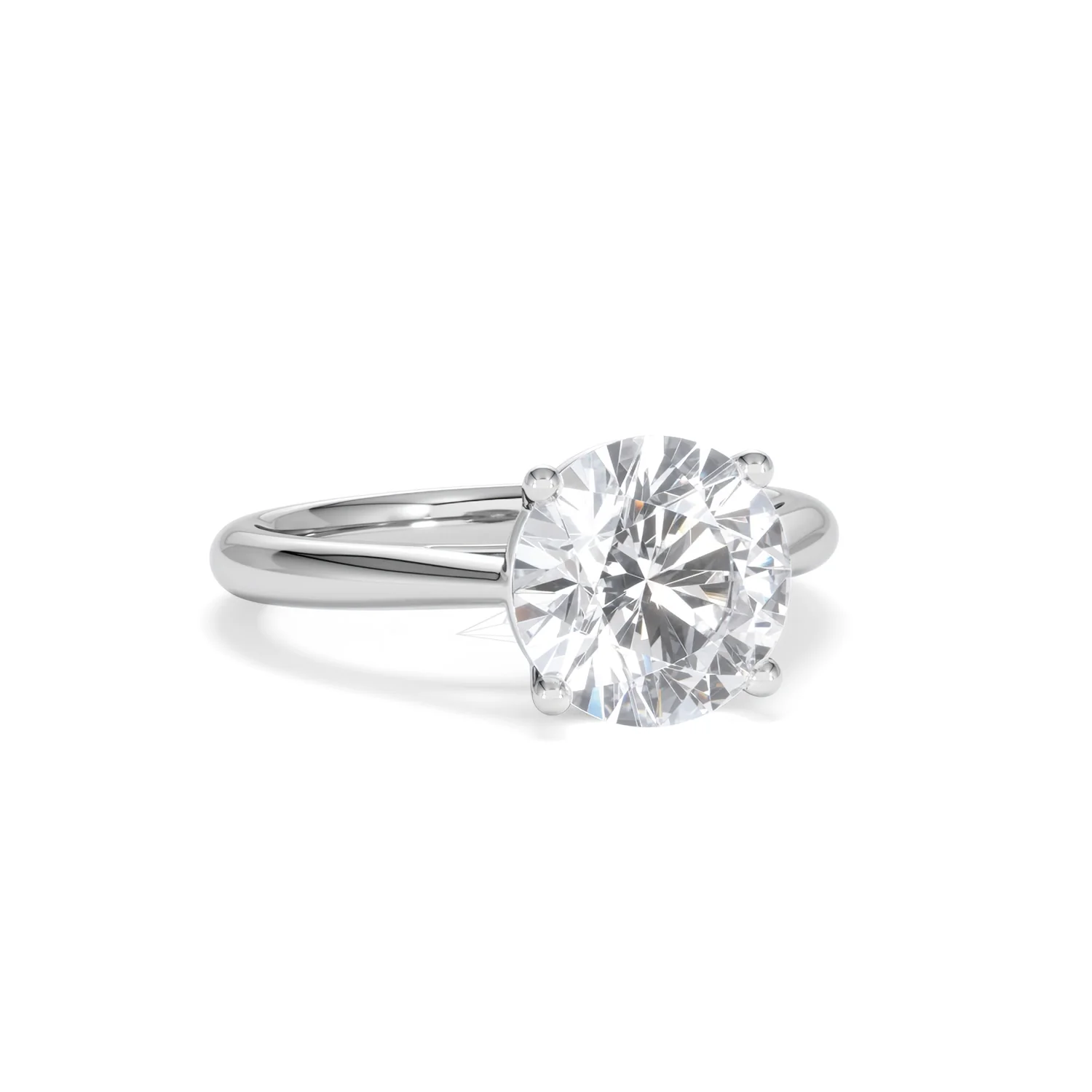 Elysia 3.00ct Lab Diamond Round Cut Engagement Ring in 18K White Gold G/VS1 - Image 13