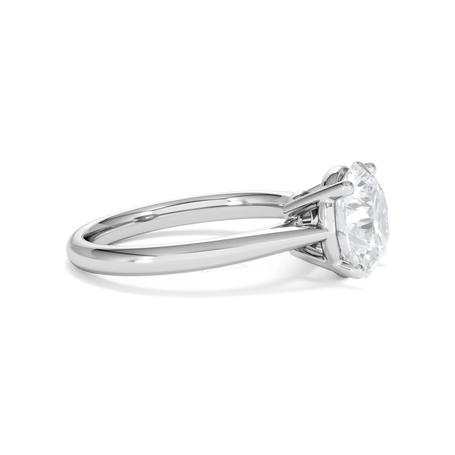 Elysia 3.00ct Lab Diamond Round Cut Engagement Ring in 18K White Gold G/VS1 - Image 25