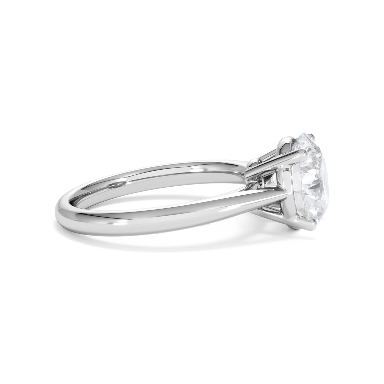 Elysia 3.00ct Lab Diamond Round Cut Engagement Ring in 18K White Gold G/VS1 - Image 27