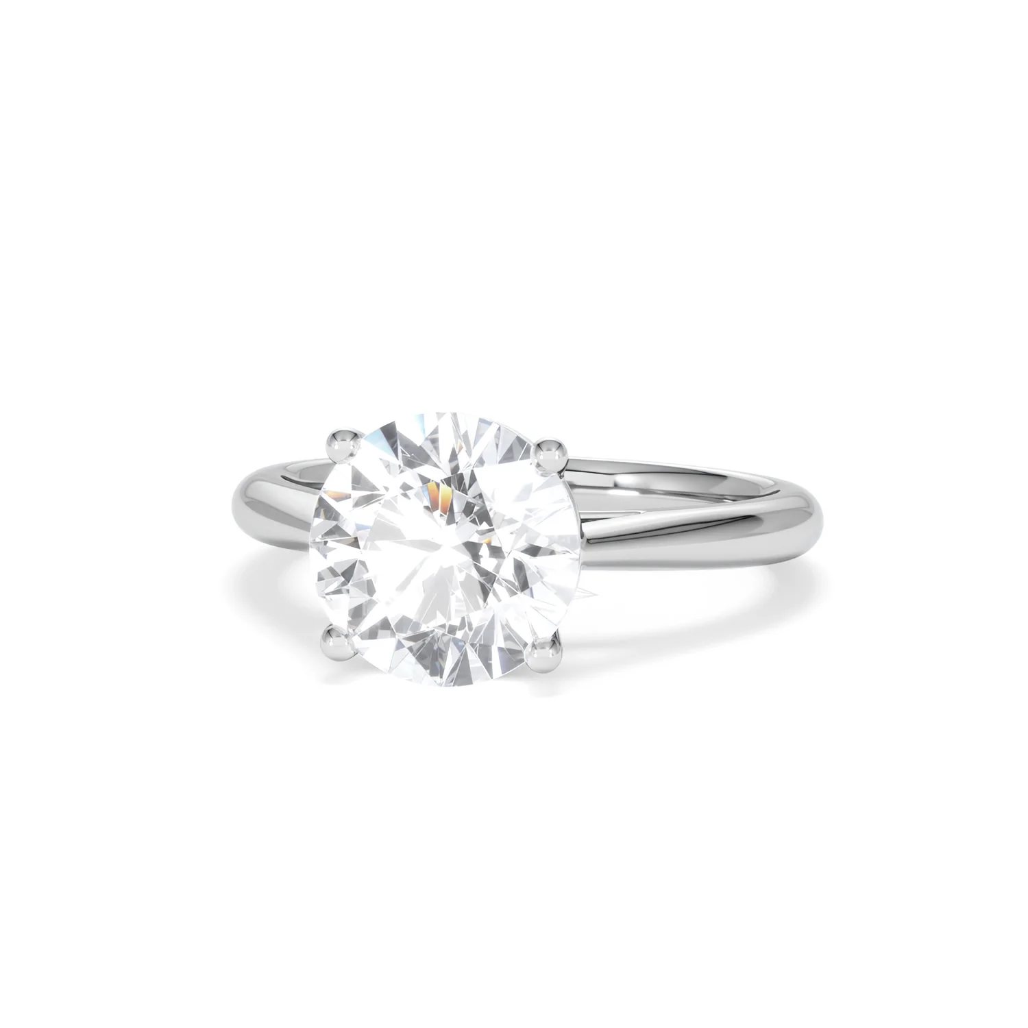 Elysia 3.00ct Lab Diamond Round Cut Engagement Ring in 18K White Gold G/VS1 - Image 86