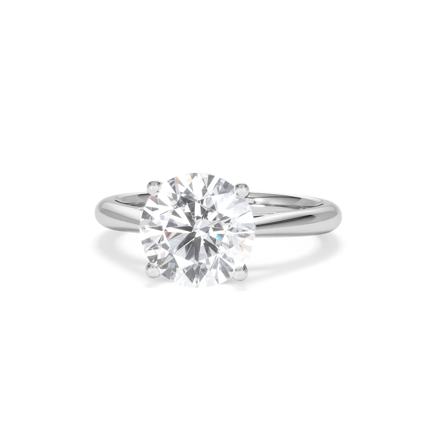Elysia 3.00ct Lab Diamond Round Cut Engagement Ring in 18K White Gold G/VS1 - Image 87