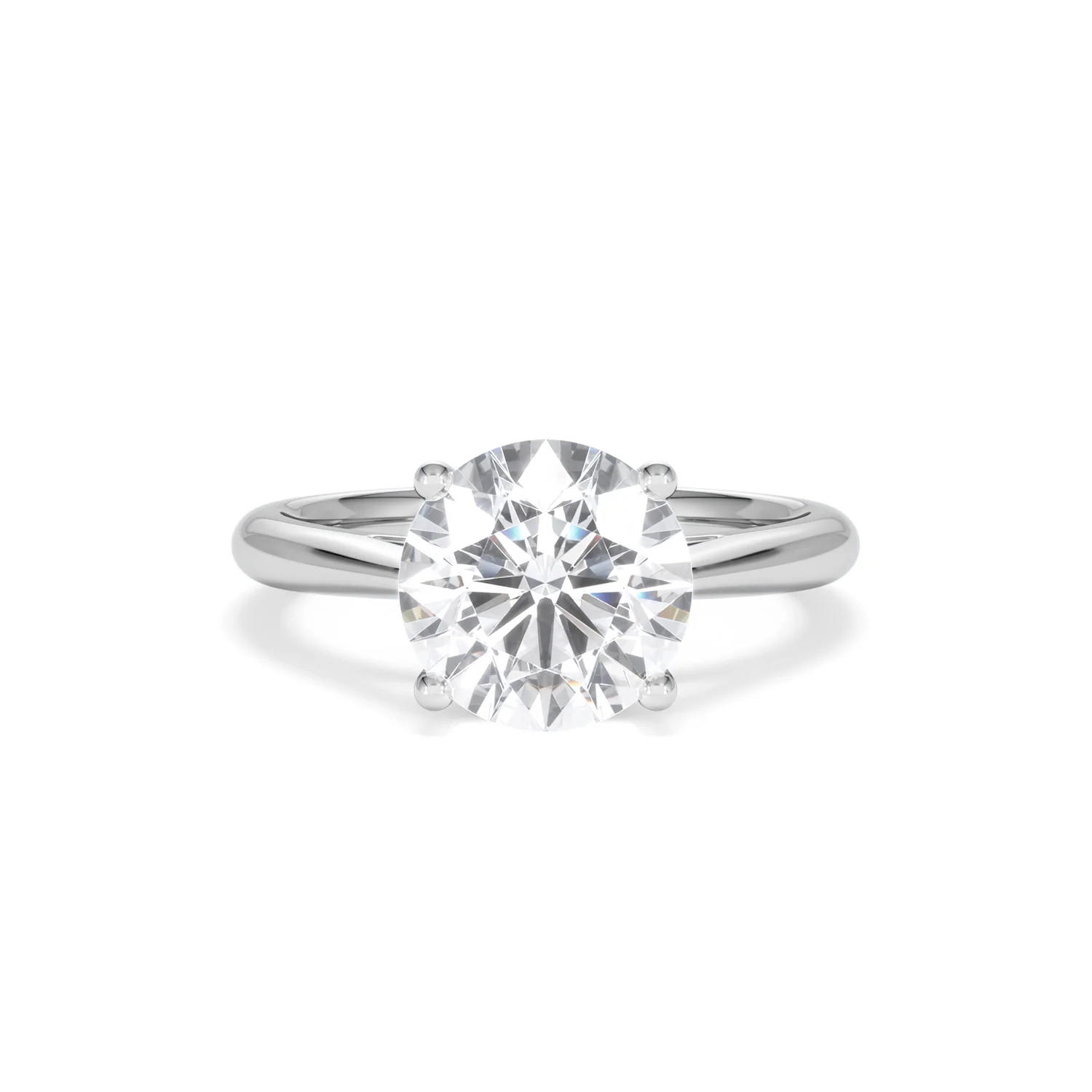 Elysia 3.00ct Lab Diamond Round Cut Engagement Ring in 18K White Gold G/VS1 - Image 9