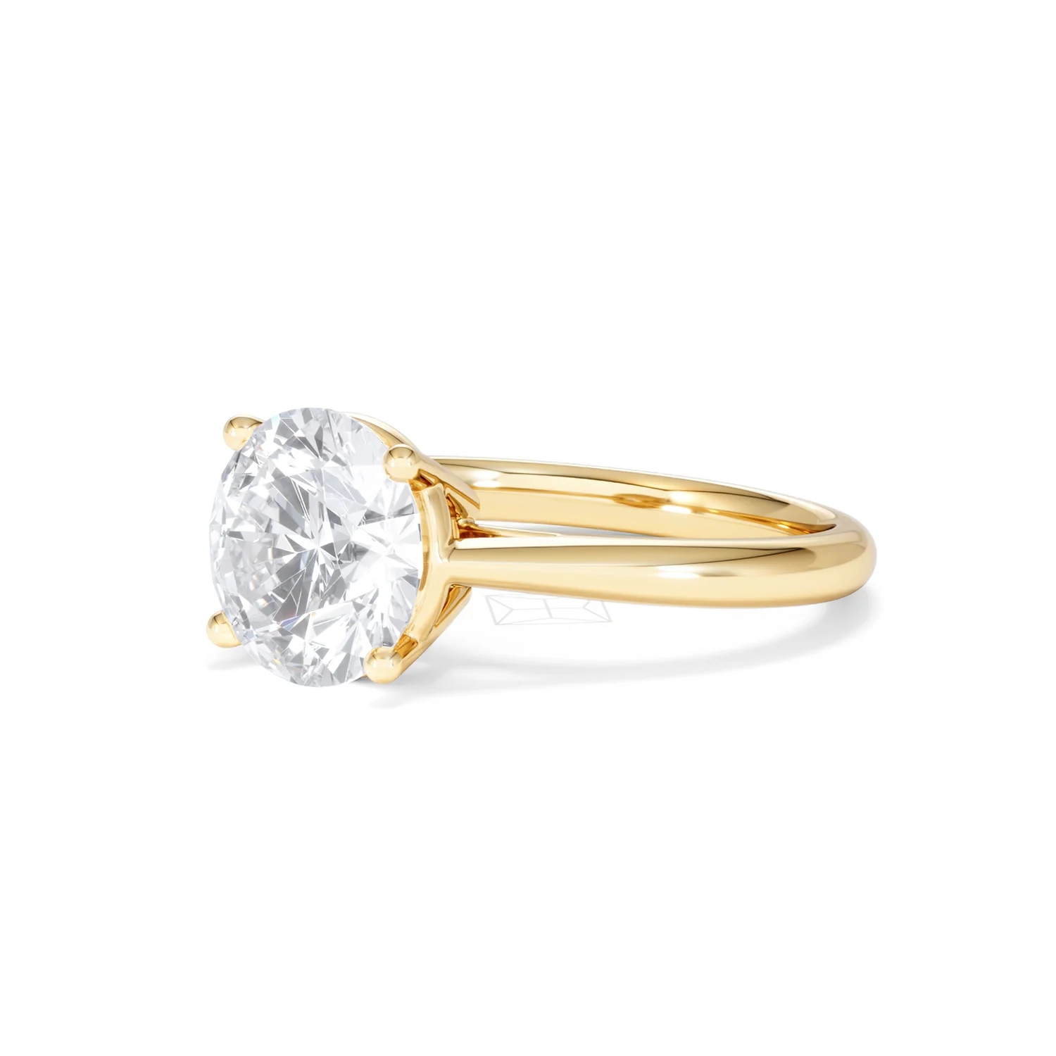 Elysia 3.00ct Lab Diamond Round Cut Engagement Ring in 18K Yellow Gold G/VS1 - Image 79