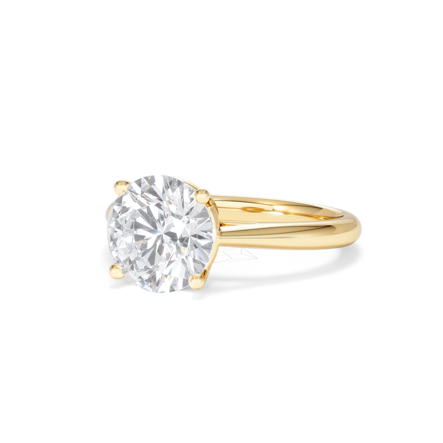 Elysia 3.00ct Lab Diamond Round Cut Engagement Ring in 18K Yellow Gold G/VS1 - Image 82