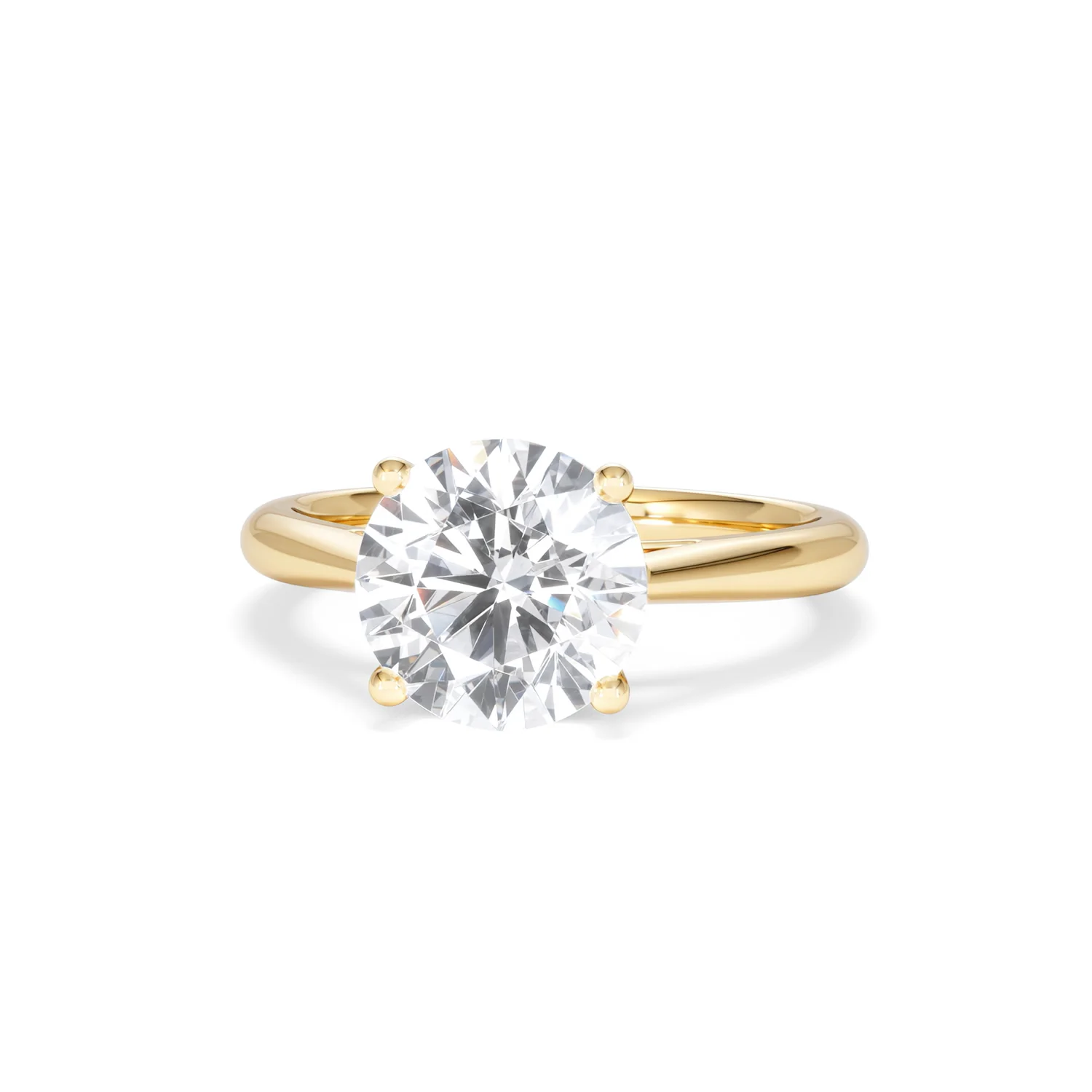 Elysia 3.00ct Lab Diamond Round Cut Engagement Ring in 18K Yellow Gold G/VS1 - Image 86