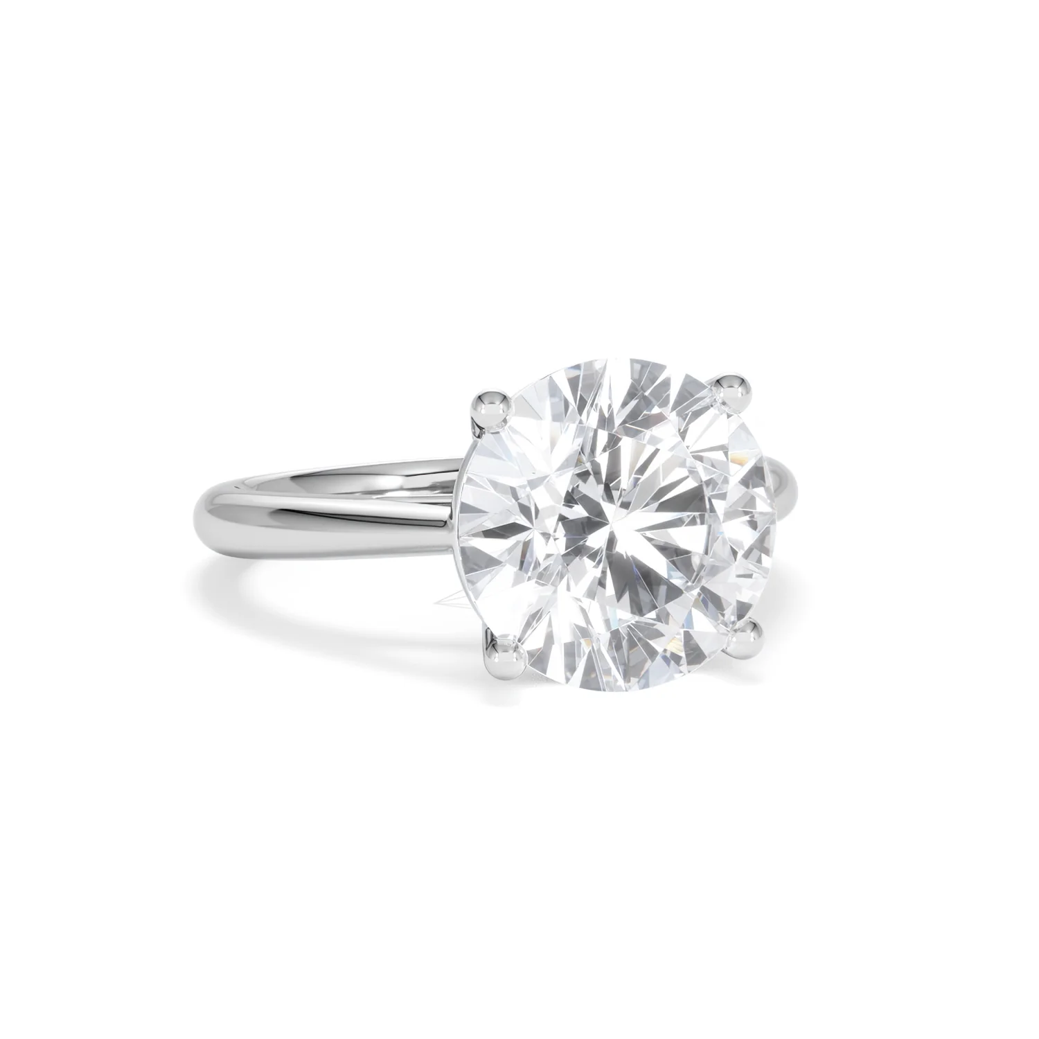 Elysia 5.00ct Lab Diamond Round Cut Engagement Ring in 18K White Gold G/VS1 - Image 13