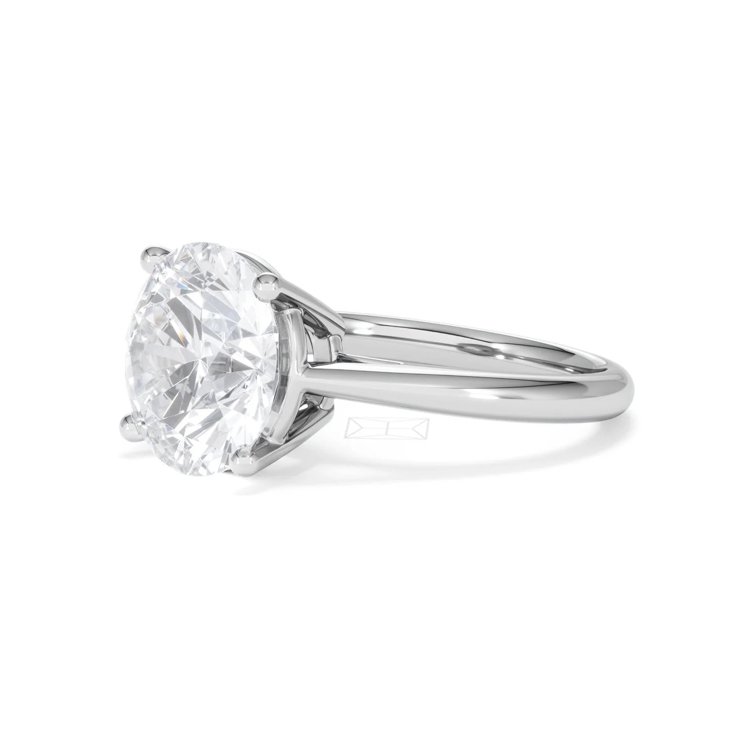 Elysia 5.00ct Lab Diamond Round Cut Engagement Ring in 18K White Gold G/VS1 - Image 78