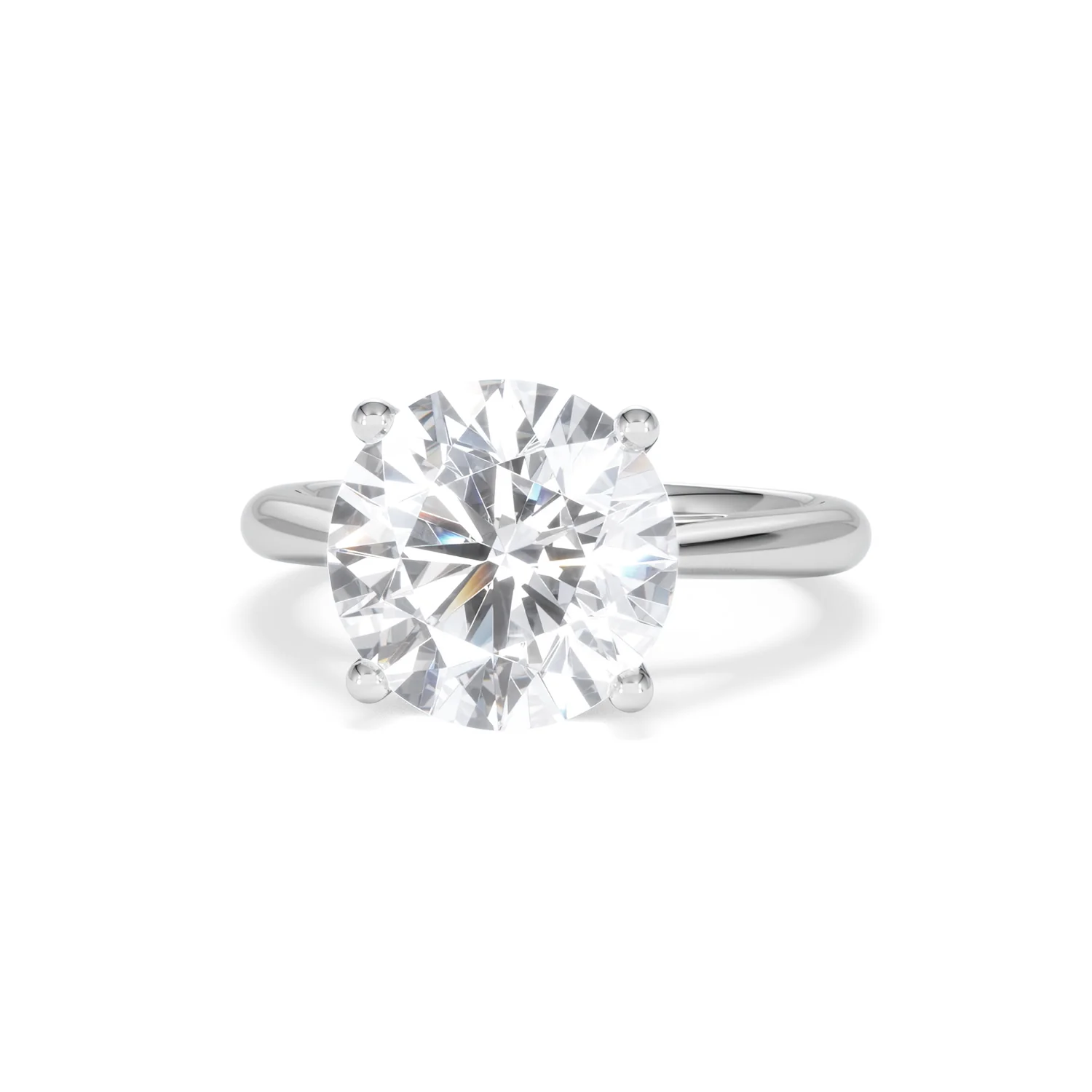 Elysia 5.00ct Lab Diamond Round Cut Engagement Ring in 18K White Gold G/VS1 - Image 87