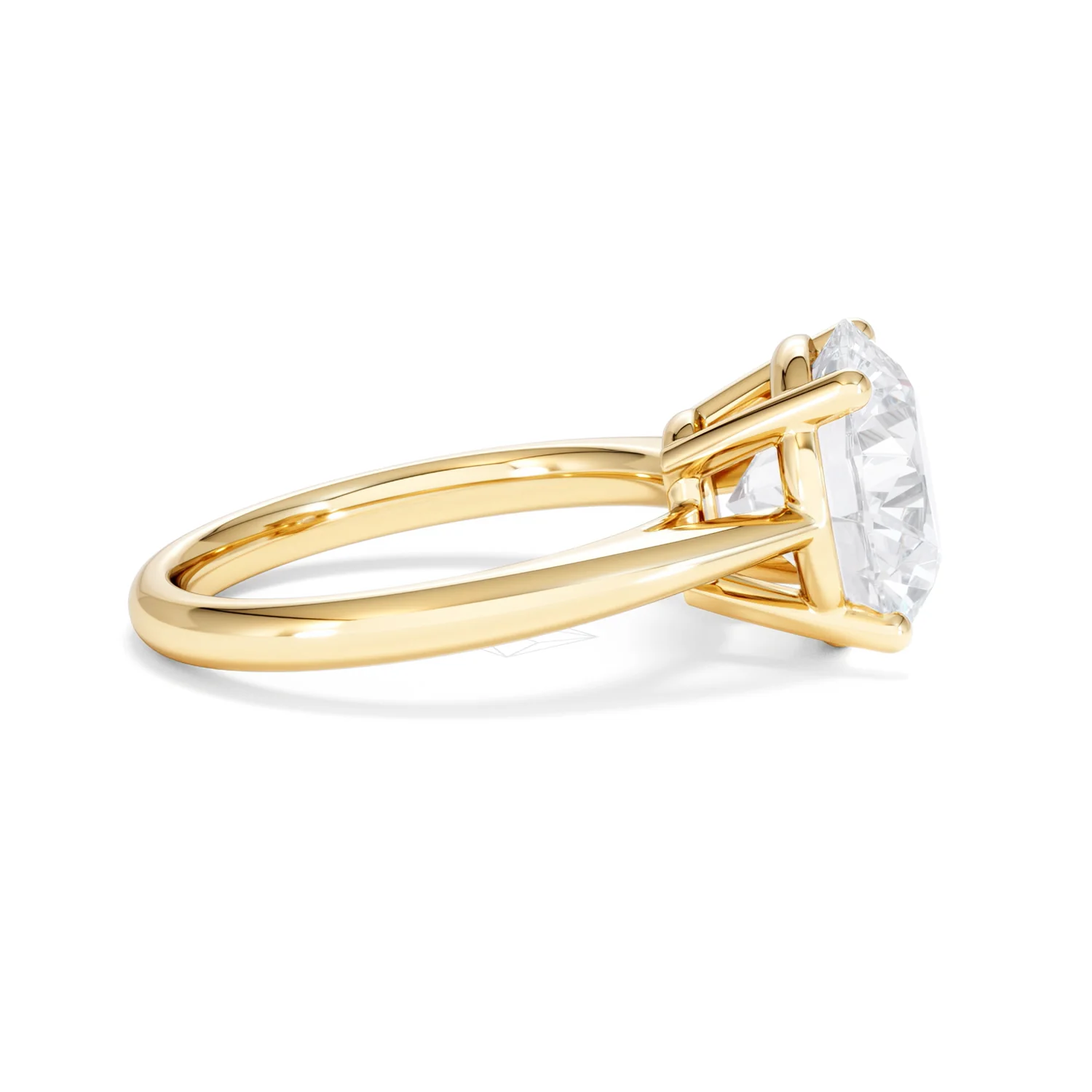 Elysia 5.00ct Lab Diamond Round Cut Engagement Ring in 18K Yellow Gold G/VS1 - Image 28