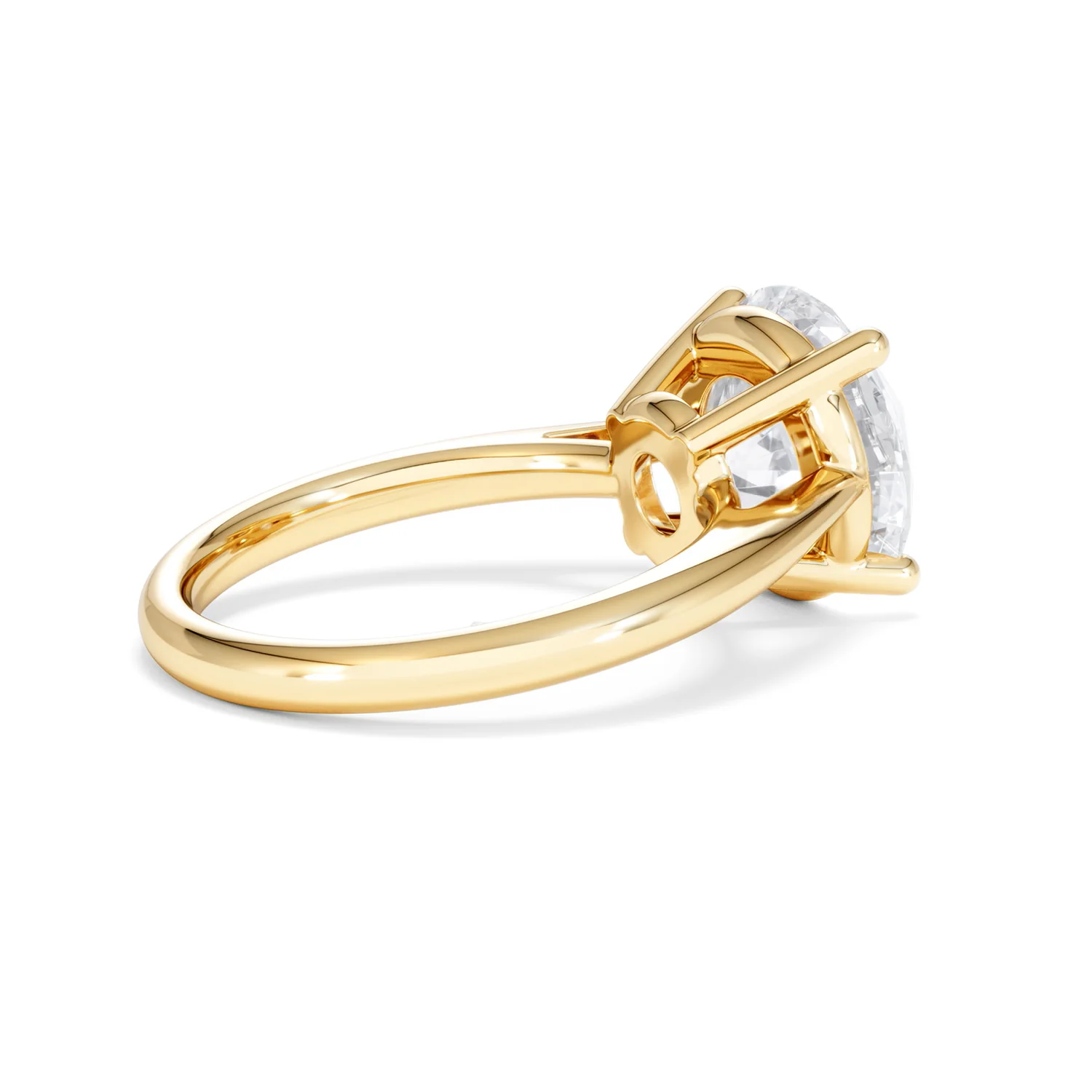 Elysia 5.00ct Lab Diamond Round Cut Engagement Ring in 18K Yellow Gold G/VS1 - Image 36
