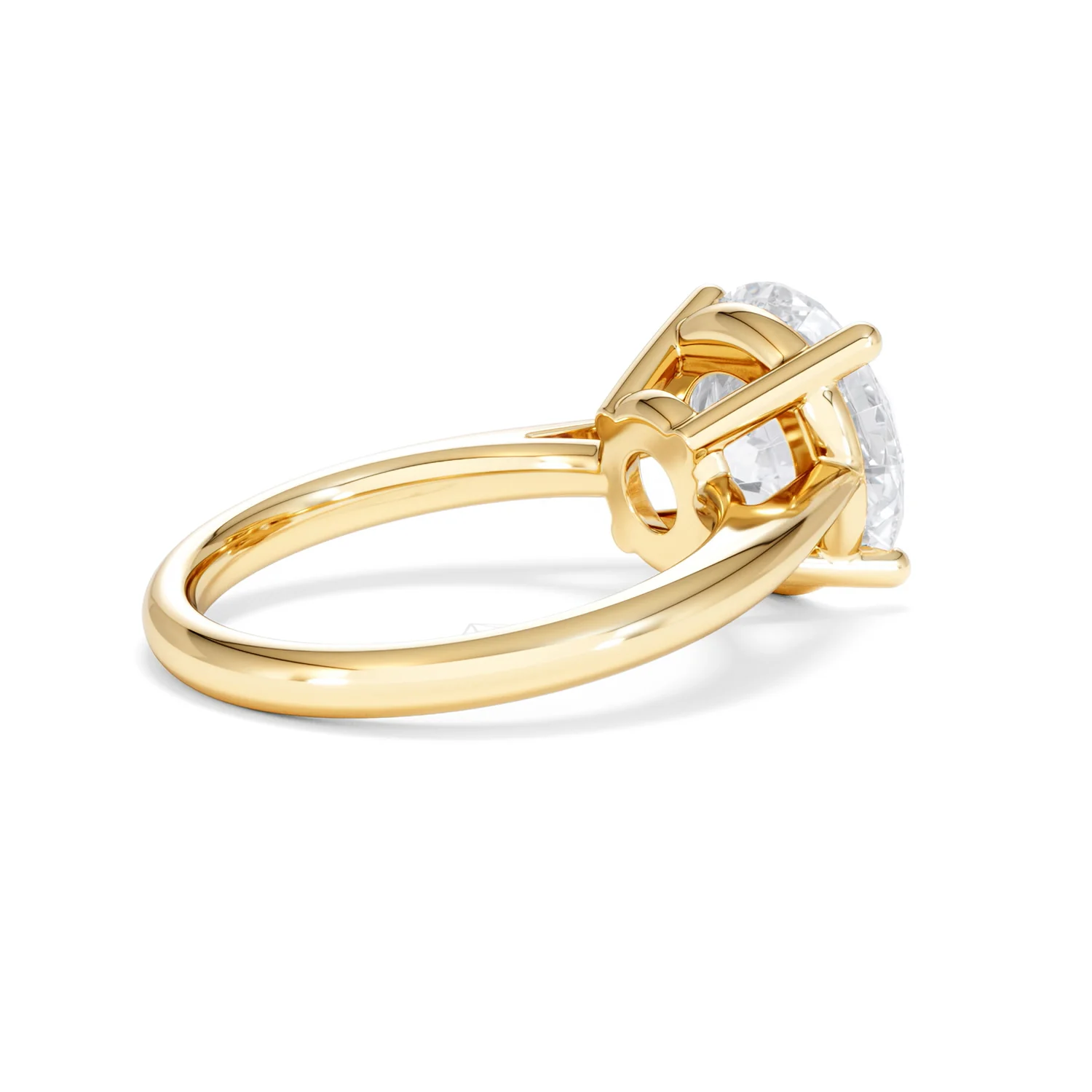 Elysia 5.00ct Lab Diamond Round Cut Engagement Ring in 18K Yellow Gold G/VS1 - Image 37